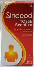 SINECOD TOSSE SEDATIVO*1 flacone 200 ml 3 mg/10 g sciroppo