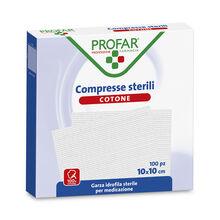 COMPRESSE IN COTONE 100 PEZZI 10 X 10 CM PROFAR