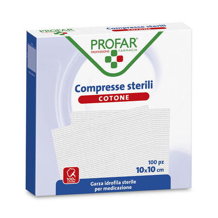 COMPRESSE IN COTONE 100 PEZZI 10 X 10 CM PROFAR image not present