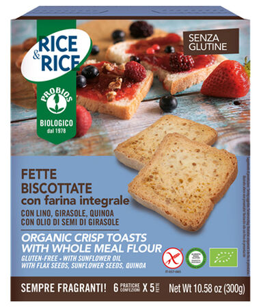 RICE&RICE FETTE BISCOTTATE CON FARINA INTEGRALE 300 G image not present