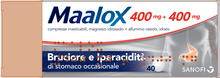 MAALOX*40 cpr mast 400 mg + 400 mg