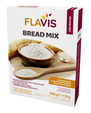 FLAVIS BREAD MIX PREPARATO PER PANE E IMPASTI LIEVITATI APROTEICI 500 G image not present
