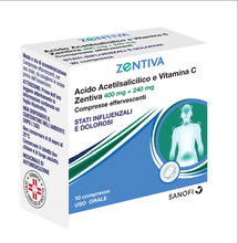 ACIDO ACETILSALICILICO E VITAMINA C (ZENTIVA)*10 cpr eff 400 mg + 240 mg
