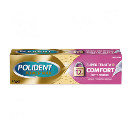 CREMA ADESIVA PROTESI DENTALI POLIDENT POWER MAX SUPER TENUTA+COMFORT 40 G image not present