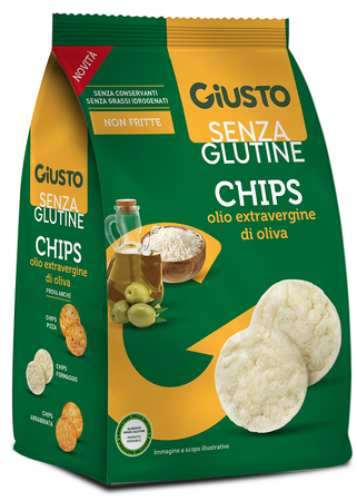 GIUSTO SENZA GLUTINE CHIPS OLIO EXTRAVERGINE DI OLIVA 40 G image not present