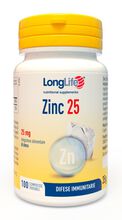 LONGLIFE ZINC 25 MG 100 COMPRESSE