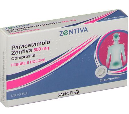 PARACETAMOLO (ZENTIVA)*20 cpr 500 mg image not present