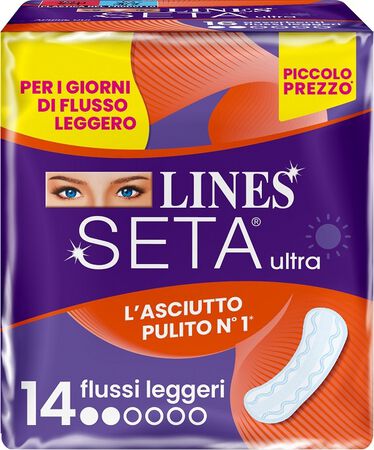 LINES SETA ULTRA ASSORBENTI LEGGERO DWCT 14 PEZZI image not present