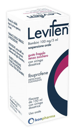 LEVIFEN*orale sosp 150 ml 100 mg/5 ml gusto fragola senza zucchero image not present