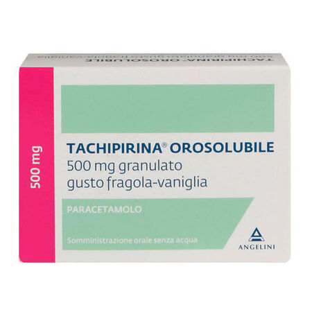 TACHIPIRINA OROSOLUBILE*12 bust grat 500 mg gusto fragola e vaniglia image not present
