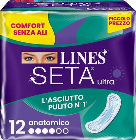 LINES SETA ULTRA ASSORBENTI ANATOMICO DWCT 12 PEZZI image not present