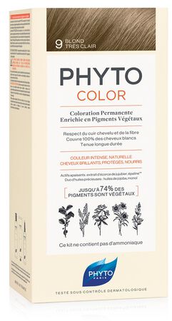 PHYTOCOLOR 9 BIONDO CHIARISS 1 LATTE + 1 CREMA + 1 MASCHERA + 1 PAIO DI GUANTI image not present