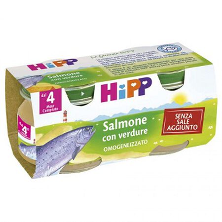 HIPP OMOGENEIZZATO SALMONE CON VERDURE 2X80 G image not present