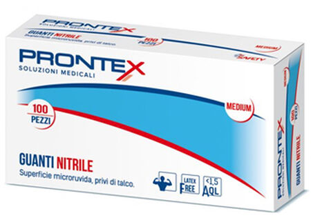 PRONTEX GUANTO IN NITRILE SENZA POLVERE GRANDE 8/9 100 PEZZI image not present
