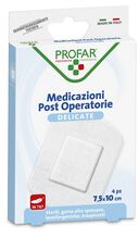 MEDICAZIONE POST OPERATORIA STERILE GARZA ANTIADERENTE 7,5X10 CM 4 PEZZI PROFAR