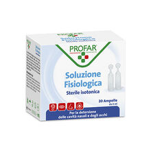 PROFAR SOLUZIONE FISIOLOGICA STERILE ISOTONICA 2 ML 20 AMPOLLE PROFAR SOLUZIONE FISIOLOGICA STERILE ISOTONICA 2 ML 20 AMPOLLE