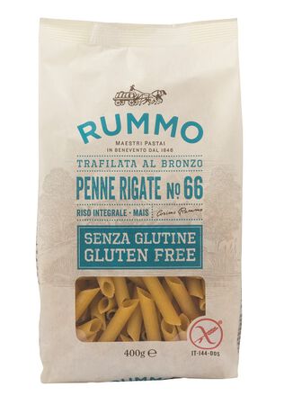 RUMMO PENNE RIGATE N66 DI RISO INTEGRALE E MAIS 400 G image not present