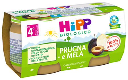 HIPP BIO OMOGENEIZZATO PRUGNA E MELA 2 X 80 G image not present