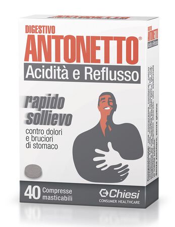 DIGESTIVO ANTONETTO ACIDITA' E REFLUSSO 40 COMPRESSE MASTICABILI image not present