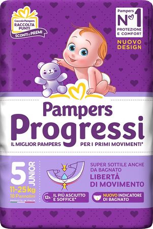 PAMPERS PROGRESSI JUNIOR 18 PEZZI image not present
