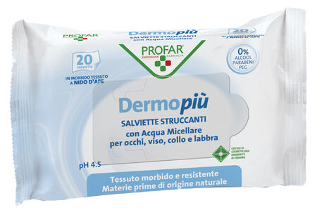 DERMO PIU' SALVIETTINE STRUCCANTI 20 PEZZI PROFAR image not present