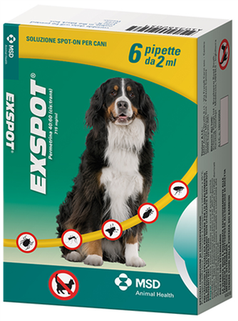 EXSPOT*spot-on soluz 6 pipette 2 ml 715 mg/ml cani image not present