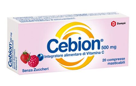 CEBION MASTICABILE SENZA ZUCCHERO VITAMINA C 500 MG 20 COMPRESSE image not present