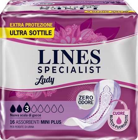 LINES SPECIALIST PANNOLONE MINI PLUS FARMA 16 PEZZI image not present