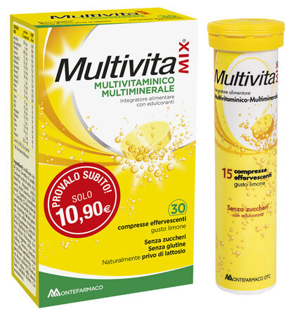 MULTIVITAMIX SENZA ZUCCHERO 30 COMPRESSE EFFERVESCENTI image not present