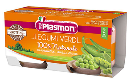 PLASMON OMOGENEIZZATO LEGUMI VERDI 2X80 G image not present