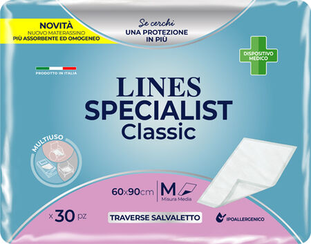 TRAVERSA ASSORBENTE LINES SPECIALIST CLASSIC MISURA 60X90 CM 30 PEZZI image not present