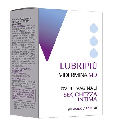 VIDERMINA LUBRIPIU' OVULI VAGINALI 2 BLISTER DA 5 OVULI image not present