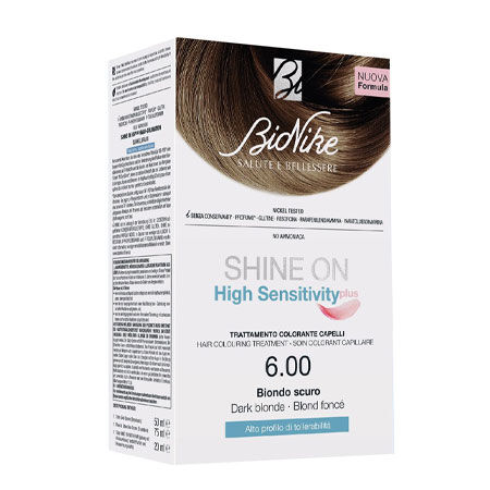 SHINE ON HIGH SENSITIVITY PLUS BIONDO SCURO 6,00 RIVELATORE IN CREMA 75 ML + CREMA COLORANTE 50 ML image not present