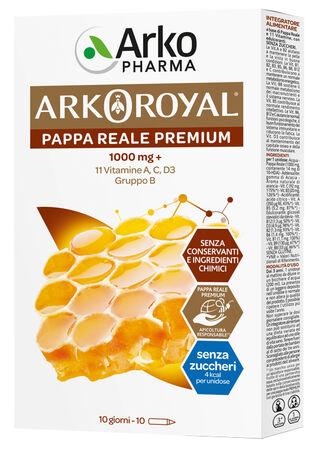 ARKOROYAL PAPPA REALE 1000 MG + VITAMINE SENZA ZUCCHERO 10 FIALE image not present