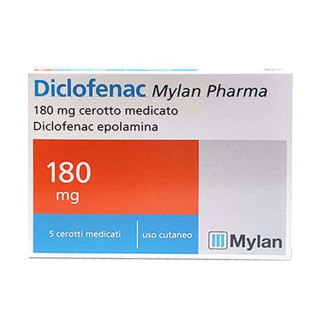 DICLOFENAC (MYLAN PHARMA)*5 cerotti medicati 180 mg image not present