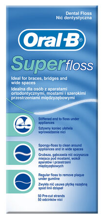 ORALB SUPERFLOSS FILO INTERDENTALE 50 FILI image not present