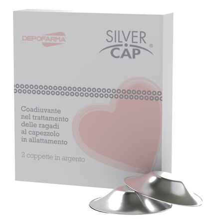 SILVER CAP COPPETTE IN ARGENTO COPRI CAPEZZOLI PER ALLATTAMENTO 2 PEZZI image not present