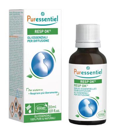 MISCELA RESP OK OLI ESSENZIALI PER DIFFUSIONE 30 ML PURESSENTIEL ECOCERT image not present