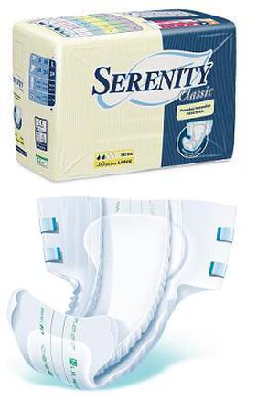 PANNOLONE PER INCONTINENZA A MUTANDINA SERENITY CLASSIC FORMATO SUPER TAGLIA LARGE 30 PEZZI image not present