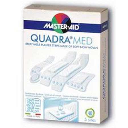 CEROTTO MASTER-AID QUADRA DERMOATTIVO FORMATI ASSORTITI 40 PEZZI image not present