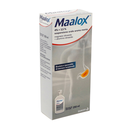 MAALOX*orale sosp 250 ml 4% + 3,5% aroma menta image not present