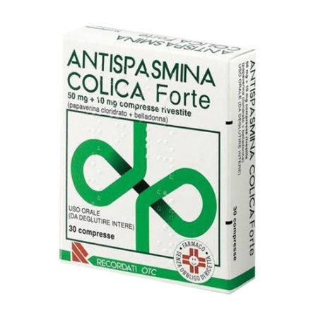 ANTISPASMINA COLICA*FORTE 30 cpr riv 10 mg + 50 mg image not present
