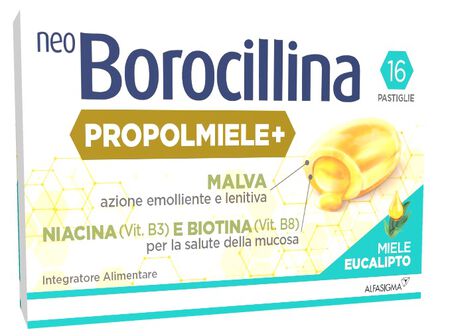 NEOBOROCILLINA PROPOLMIELE+ MIELE/EUCALIPTO 16 PASTIGLIE image not present