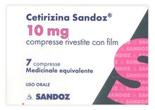 CETIRIZINA (SANDOZ)*7 cpr riv 10 mg