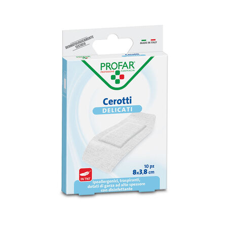 CEROTTO TESSUTO NON TESSUTO DELICATO SUPER 8X3,8 CM 10 PEZZI PROFAR image not present