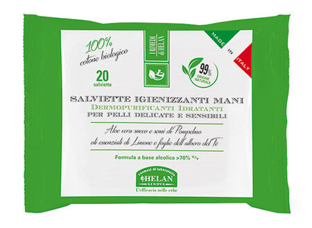 I RIMEDI DI HELAN SALVIETTE IGIENIZZANTE MANI 20 PEZZI image not present