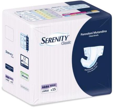 PANNOLONE PER INCONTINENZA A MUTANDINA SERENITY CLASSIC FORMATO MAXI TAGLIA LARGE 15 PEZZI image not present