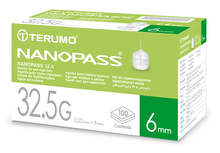 AGO PER PENNA DA INSULINA NANOPASS 32,5 GAUGE LUNGHEZZA 6 MM 100 PEZZI