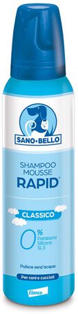 SANO E BELLO SHAMPOO MOUSSE RAPID CLASSICO FLACONE 300 ML PER LAVAGGIO SENZ'ACQUA image not present