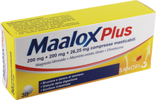 MAALOX PLUS*30 cpr mast 200 mg + 200 mg + 25 mg